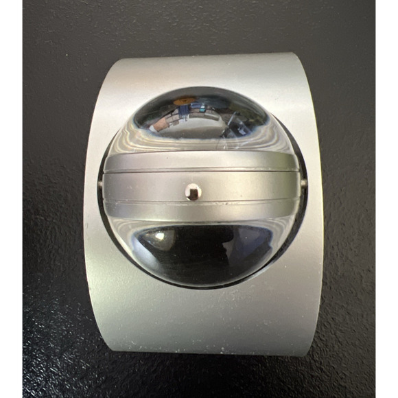 Vintage Howard Miller Small Orb Sphere Spinning Desk Clock With Heavy Metal Base - Picture 2 of 11